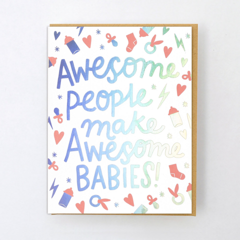 Hello Lucky Awesom Babies Card