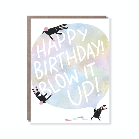 Hello Lucky Blow It Up Card