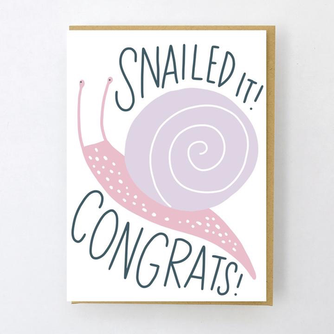 Hello Lucky Snailed It Card