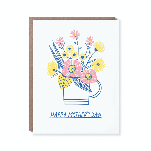 Hello Lucky Cup of Flowers Card