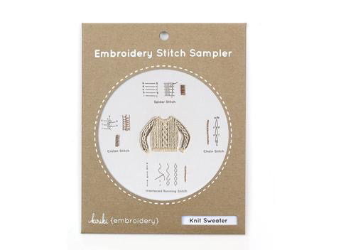 Kirike Press Sweater Stitch Sampler Embroidery Kit