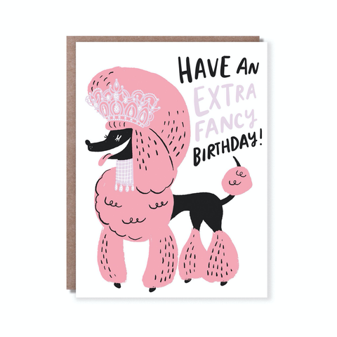 Hello Lucky Bling Poodle Card